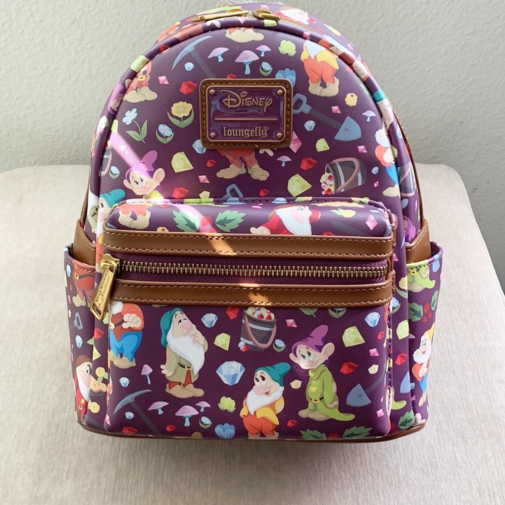 Loungefly Disney Snow White and the Seven Dwarfs AOP Mini Backpack